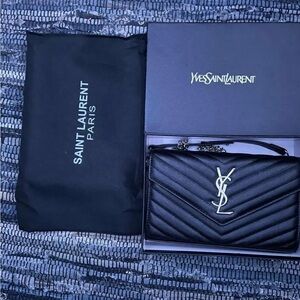 Saint Laurent Black Quilted Wallet